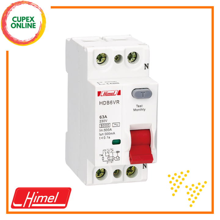 Himel 6 Series Residual Current Circuit Breaker 2P 63A 300mA AC-Type ...