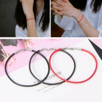 Braided Leather Bracelet For Women Children Black Red String Handmade Bracelet DIY Jewelry Charms and Charm Bracelet