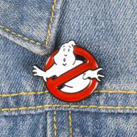 【CC】Ghostbusters Movie Signs Brooches Cartoon Fun Enamel Pin Movie Fan White Ghost Badge Bag Clothes Lapel Pin Jewelry Gift