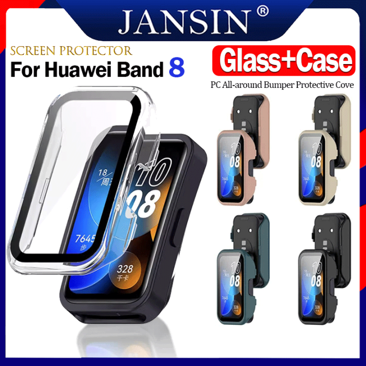 ตัวเรือน-กระจก-สำหรับ-huawei-band-8-เคสกันรอยหน้าจอ-เคส-hd-ฟิล์ม-huawei-band8-กระจกกันรอยนาฬิกา-เคส