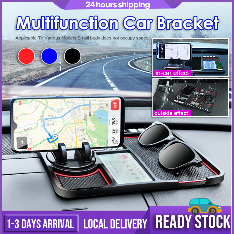[Ready Stock] Silicon Car Phone Holder Dashboard Anti Slip Mat Temporary No Parking Phone Number Car Phone Mat Holder Dashboard For Car Non Slip Mat