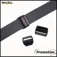 WUXU 2pcs พลาสติกทำจากพลาสติก หัวเข็มขัดสำหรับตั้งแคมป์ปีนเขา สีดำสีดำ 20/25มม. เน็คไทแบบทนทาน ของใหม่ เครื่องมือหัวเข็มขัดวงล้อ ตั้งแคมป์ปีนเขากลางแจ้ง