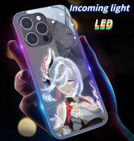 มก. เคสโทรศัพท์เรืองแสง LED สำหรับเคสโทรศัพท์ซัมซุงเคสโทรศัพท์ S23ULTRA S23Plus S21Plus S22Plus S22ULTRA S20PLUS A53 A73 NOTE20ultra A12 A14 A71 A52 A51 A32 A21S NOTE10 10บวก Genshin Impact 02