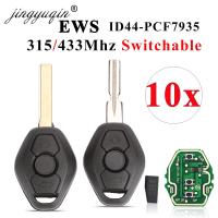 Jingyuqin Kunci Remote Mobil DIY สำหรับ BMW EWS 1/3/5/7ซีรีส์ X3 X5 Z4 ID44ชิป7935 HU58 HU92 10ชิ้น