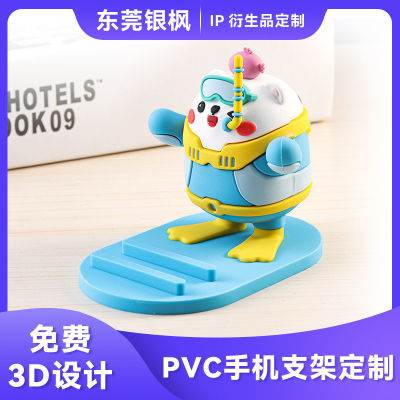 【Hot sales】 ที่วางศัพท์มือถือเดสก์ท็อปการ์ตูนที่กำหนดเอง PVC ยางนุ่มสร้างสรรค์ของขวัญตุ๊กตาน่ารักสามมิติฐานศัพท์มือถือ