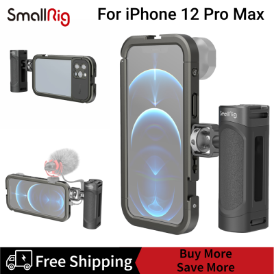 [Clearance Promotion]SmallRig Handheld Video ชุดติดตั้งกล้องเว็บแคมสำหรับโทรศัพท์12 Pro Max 3176