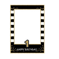 2sql 1Pcs Party Supplies Photo Booth Frame Props Paper Happy 1/16/21/25/30/40/50/60th Frame Anniversary Baby Adult Birthday Birthday Decoration