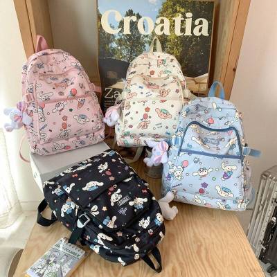Sanrio Cinnamon Backpack for kids Student Large Capacity Breathable Printing Fashion Multipurpose Female Bags