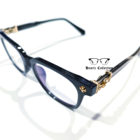 Chrome hearts กรอบแว่นตา CH รุ่น Cox Ucker ดำทอง แว่นตาวินเทจ Frame Japan แว่นกรองแสงสำหรับคนมีสไตล์