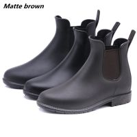 Rain Boot Waterproof Slip On Ankle Chelsea Booties Rain Boot