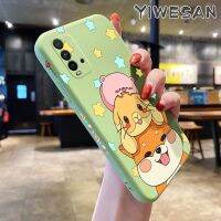 Yiเวปไซต์เคสสำหรับ Xiaomi MI Redmi 9T,เคสโทรศัพท์ซิลิโคนลายสี่เหลี่ยมขอบด้านข้างดีไซน์ใหม่ลายการ์ตูนแมวกระต่ายน่ารักพร้อมเคสฝาหลังเต็มตัวสำหรับเด็กผู้หญิง