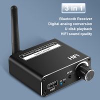 AUX Bluetooth-Compatible 5.0 Audio Receiver Digital to Analog แปลง Coaxial Fiber HIFI Sound สําหรับ PC Headset TV U Disk Player