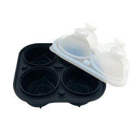 【 Stock】Portable 4กริด Reusable Anti-Leakage กุหลาบซิลิโคน Ice Cube แม่พิมพ์สำหรับบาร์