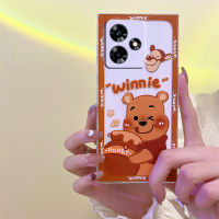 สำหรับ Realme C53 C55 NFC 10T 5G 2023ใหม่การ์ตูนน่ารักหมีสตรอเบอร์รี่เคสสมาร์ทโฟน TPU Softcase ป้องกันเคสโทรศัพท์ฝาหลัง Realmi RealmeC53