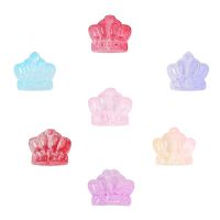 12x14mm 20pcs/Lot Glass Crown Beads Charm for DIY Craft Clothing Garment Decoration Supplies Sewing Accessories Beads