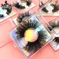 102030 Pairs Mink Lashes 25MM Fluffy Lashes Wholesale 5D False Eyelashes Box Package Reusable Long Thick Eyelashes Custom Logo