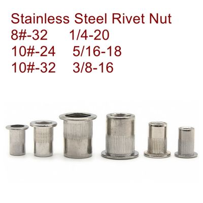 6#-32 8#-32 10#-24 10#-32 1/4-20 5/16-18 3/8-16 Stainless Steel Inch Thread Blind Rivet Nnts Insert nut SUS 304 High Quality Nails Screws Fasteners