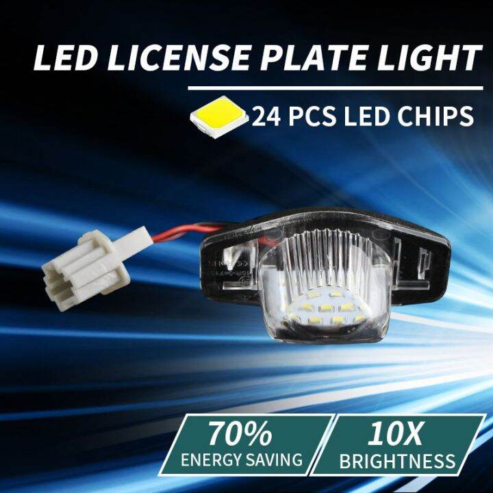 ไฟสำหรับฮอนด้าหมายเลขป้ายทะเบียนรถรถยนต์-led-2ชิ้นหลอดไฟตัวเลข-led-2008-2014-jazz-hrv-frv-12v-smd-18จำนวน2ชิ้น