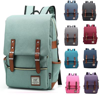 【CC】 16 inch Laptop Canvas Men Leisure Backpacks School Teenagers