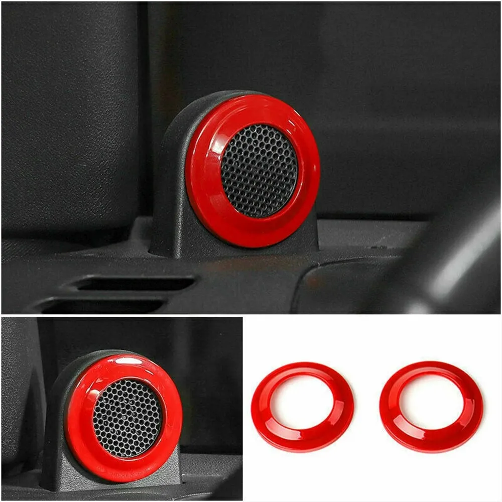 2 Pieces Red Car Interior One Pillar Speaker Cover Trim Horn Audio Speaker  Cover Trim Accessories For Jeep Wrangler Jk 2008-2014 | Lazada PH