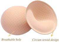 1คู่รอบรูป Bra Inserts Pads,เย็บเย็บ,รูระบายอากาศ,ที่ถอดออกได้บราทรงสปอร์ตถ้วยใส่,ฟองน้ำชุดชั้นในตัวแทรกเปลี่ยนสำหรับเสื้อกล้ามบิกินี่,ชุดว่ายน้ำ,สปอร์ตบรา