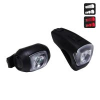 ไฟจักรยาน Bike light ชุดไฟหน้า/ท้าย LED รุ่น SL 520 ชาร์จไฟผ่าน USB ได้ (สีดำ) ไฟติดจักรยาน