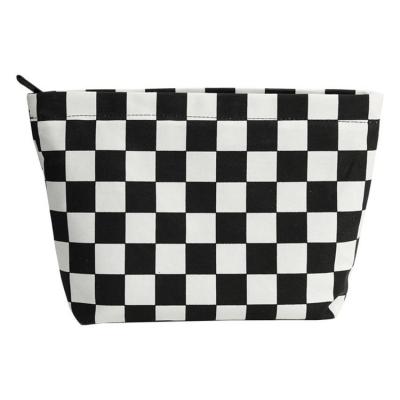 Makeup Storage Bags For Purse Checkerboard Design Toiletry Organizer Pouch Travel Toiletry Bag For Men And Women For Business Trips Long-Distance Road Travel Gym clean
