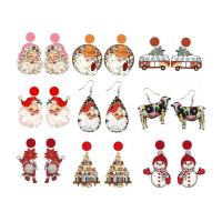 Christmas Party Earrings Holiday Dangle Earrings Christmas Earrings Glitter Acrylic Earrings Gingerbread House Earrings