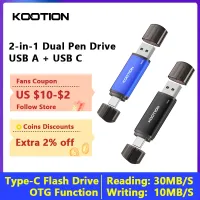 U209 KOOTION USB ความจุ64GB แฟลชไดร์ฟ2-In-1ไดรฟ์ปากกาคู่ USB + USB C OTG สำหรับสมาร์ทโฟนแอนดรอยด์คอมพิวเตอร์แล็ปท็อป