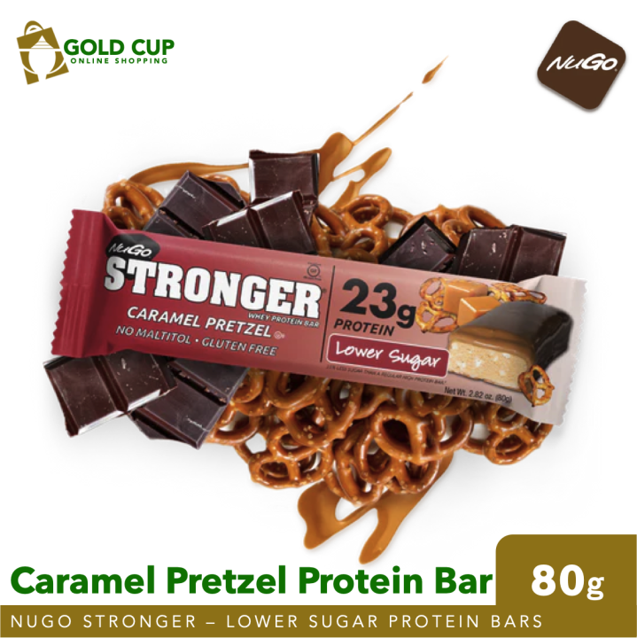 Nugo Stronger Caramel Pretzel Protein Bar 80g Lazada PH