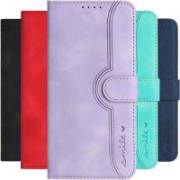 Cute Smile Wallet Leather Case For OnePlus One Plus Nord 2 5G 9 8 Pro 11 Fashion Card Slots Phone Cover D16F