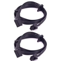 2X PCIe 6Pin Male to 3 SATA Power Supply Cable for Seasonic Focus Plus Platinum FOCUS+ Series 850PX 750PX 550PX PSU