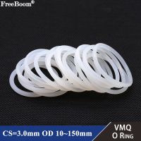 10/50 Buah VMQ O Cincin Paking CS 3Mm OD 10 150Mm Silikon Makanan Kelas O-cincin Silikon Cincin Suhu Tinggi Paking Putih