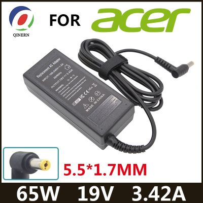 19V 3.42A 65W 5.5*1.7Mm แหล่งจ่ายไฟเอซีแล็ปท๊อปที่ชาร์จสำหรับ Acer Aspire 1410 1680 3000 5315 5630 5735 5920 5535 5738อะแดปเตอร์6920 Yuebian