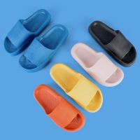 Thick Platform Cloud Slippers Bathroom Home Slippers Non-slip Flip Flops Woman Sandals Soft Sole EVA Indoor Slides Chaussons