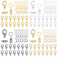 【hot】◑♈♛  80Pc Clasp Rings Crimp End Necklace Chains Jewelry Making Findings Set Accessories