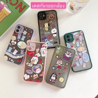 เคสขอบสีลายการ์ตูนกันรอยกล้อง เคสสวยๆสำหรับiP 11 /12pro/12promax/ 7Plus / 8Plus/11Promax /6G/6S/8G/7G/6Plus