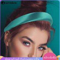 Arenlen【Hot Sale】 ผู้หญิงที่คาดผมผ้าซาตินกว้าง Nonslip หัวธรรมดา Hairband DIY อุปกรณ์เสริมผม