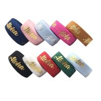 [Hot Sale] 10หลา15MmGold ฟอยล์ ALOHA พิมพ์พับกว่าริบบิ้นยืดหยุ่นสำหรับ SewingTie StrapDecoration อุปกรณ์เสริม