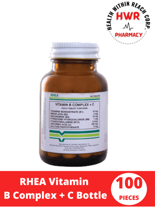 RHEA Vitamin B Complex + C Bottle(100pcs) | Lazada PH