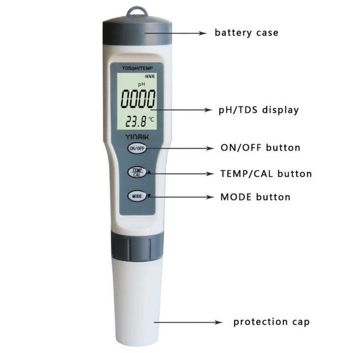 professional-3-in-1-test-tds-ph-อุณหภูมิเครื่องตรวจคุณภาพน้ำเครื่องทดสอบ-tds-ชุดสำหรับสระว่ายน้ำน้ำดื่มเครื่องวัดค่าความเป็นกรด-ด่าง