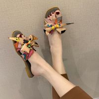 [ MAY ] H Silk Sandals Korean Fashion Women Shoes Non-slip Sapatos