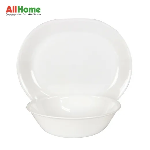 Serving Bowl and Platter Set Winter Frost White Lazada PH