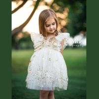 ✔♛✳ FYUJDFGF Don Judy Little Sequin Photo Shoot Props Floral Ruffle Kid Gown for Photography Accessories Infant Outfit