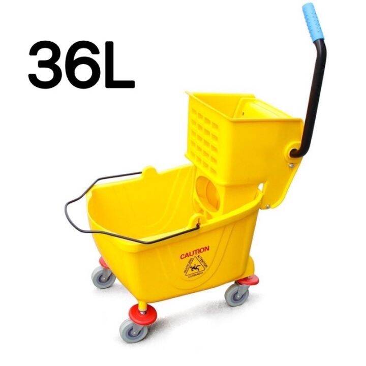 Rubbermaid Commercial Products Tandem 31-quart Commercial Mop Wringer Bucket  with Wheels in the Mop Wringer Buckets department at