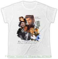 เสื้อยืด George Michael บุรุษมีไซส์ใหญ่แบบทำมือเสื้อยืดร็อคโรลเสื้อยืดใส่ได้ทั้งชายและหญิงแนวเพลงมี6XL 5XL