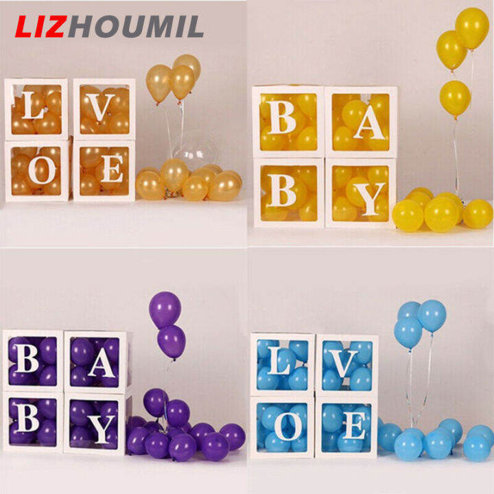 lizhoumil-กล่องลูกโป่งใสลาย-love-4ชิ้น-น้ำหนักเบาใช้ซ้ำได้ใช้สำหรับอาบน้ำทารกปาร์ตี้วันเกิดตกแต่งวันวาเลนไทน์