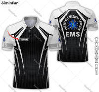 T SHIRT - EMS EMT เชื้อรารักษาเสื้อโปโลสำหรับผู้ชายและผู้หญิงพิมพ์ 3D ปกเสื้อยืดกีฬาฤดูร้อนเสื้อยืด Unisex เทนนิสท็อปส์ซู -4 ชื่อที่กำหนดเอง  - TSHIRT