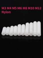 M3 M4 M5 M6 M8 M10 M12 White Nylon Plastic Insulated No Head Headless Screw Slotted Flat Point End Grub Bolt Set Screw