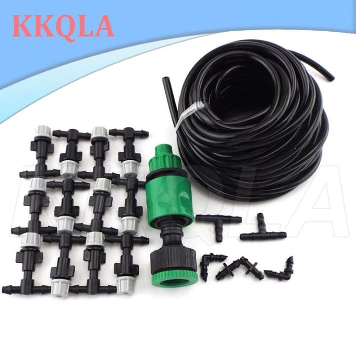 qkkqla-5m-10m-fog-nozzles-micro-automatic-misting-garden-irrigation-watering-kit-hose-and-gray-spray-head-4-7mm-tee-and-connector